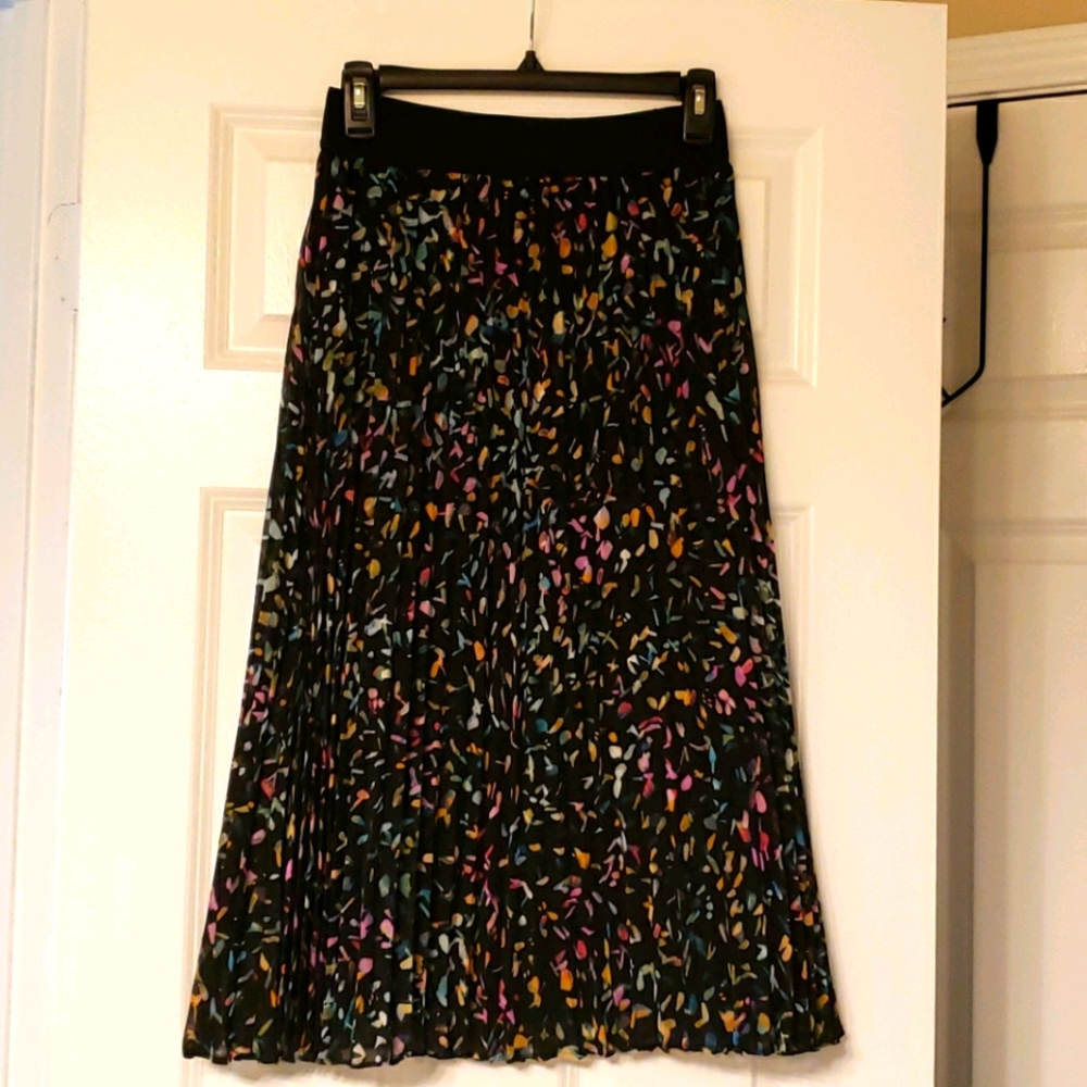 Midi skirt, pleaded